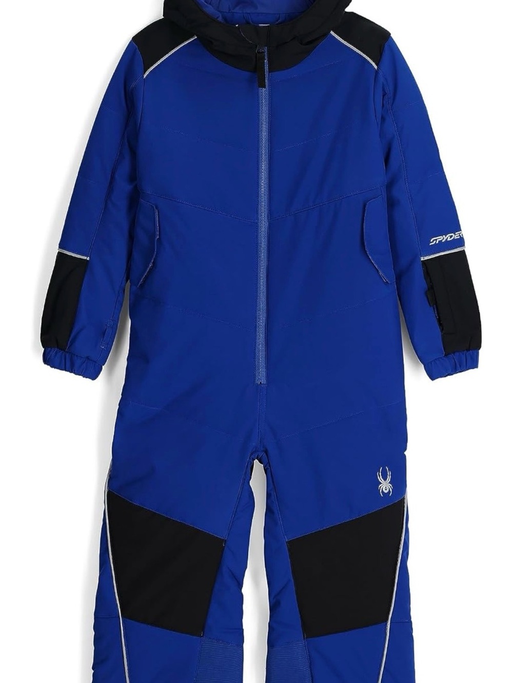 NWT Spyder Kids Blue One-Piece Ski Suit with Black Panels